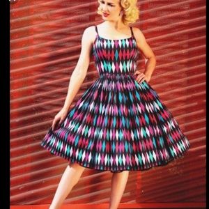 Harlequin Pin up Jenny Dress